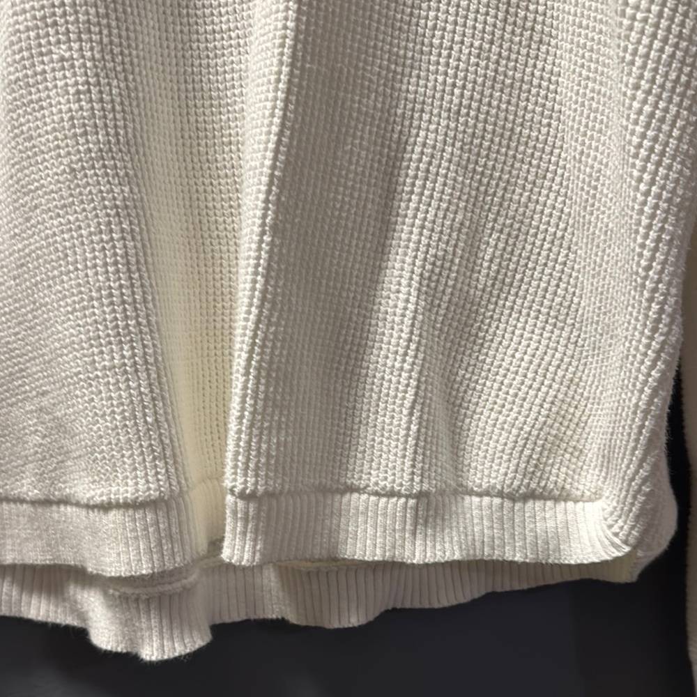 Lauren Ralph Lauren Cream Turtleneck Sweater with Ribbed Detailing - Picture 3 of 8